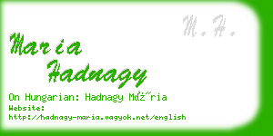 maria hadnagy business card